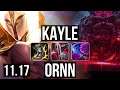 KAYLE vs ORNN (TOP) | Rank 3 Kayle, 9/2/4 | NA Grandmaster | v11.17