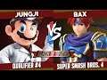 Jungji (Dr. Mario) vs. BaX (Roy) - Super Smash Bros 4 Wii U - Qualifier #4 - Clash of Drunks II