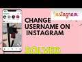 How To Change User Name On Instagram 2021