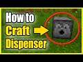 How to Make a Dispenser in Minecraft Survival Mode (Recipe Tutorial)