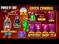 Mystery Shop 13.0 Free Fire 😯 || Green Criminal || Elite Moco Confirm Date || Garena Free Fire