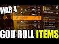 The Division 2 - BUY THESE LEVEL 40 GOD ROLL ITEMS NOW FROM CASSIE MENDOZA! (MUST BUY ITEMS)