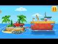 Game Island Sea Ship Construction Car Wash || Video For Kids