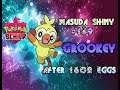 Shiny Grookey / Chimpep via Masuda Method after 1602 Eggs + EVOLUTION ( Pokemon Shield )