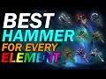 THE *BEST* HAMMERS FOR EVERY ELEMENT! | Hammer Mastery Guide + Builds | Dauntless Patch 0.8.3