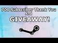 700 Sub Thank You and Giveaway Announcement!