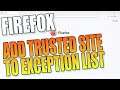 Add A Trusted Site To Firefox Browser | Add Website To Firefox Enhanced Tracking Exception List
