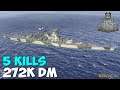 World of WarShips | Satsuma | 5 KILLS | 272K Damage - Replay Gameplay 4K 60 fps
