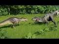 5 Albertosaurus VS 4 Indominus Rex Hybrid - Jurassic World Evolution