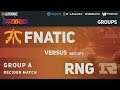 Fnatic vs RNG Game 1 (BO3) | Epicenter Major Group Stage Day 1