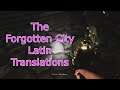 Latin Translated - The Forgotten City - What Early Game Whispers and Plaque in Latin Say in English