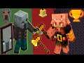 Hard Raid vs 60 Piglin Brute - Minecraft Mob Battle (Easy Win?)