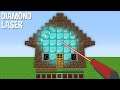 How to CREATE DIAMOND HOUSE with SUPER SECRET DIAMOND LASER in Minecraft !