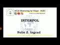LEA: INTERPOL by Nolie Z. Ingcad