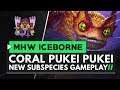 Monster Hunter World Iceborne | CORAL PUKEI PUKEI New Subspecies Gameplay