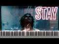 The Kid LAROI & Justin Bieber - Stay (Piano Tutorial + Sheets)
