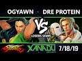 F@X 312 SFV - ogyawn (Laura) Vs. Dre Protein (Vega) - Street Fighter V Losers Semis