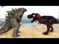 Godzilla Vs Colossal Chaos Rex! Ark Survival Evolved - Dinossauros #Shorts