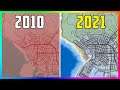 GTA 5 Map In 2010 VS 2021 - What The Grand Theft Auto 5 BETA Map Was Going To Look Like!