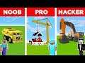 Minecraft Battle: NOOB vs PRO vs HACKER: CONSTRUCTION TRUCK in Minecraft / Animation
