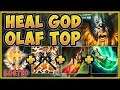 WTF! NEW HEAL GOD OLAF TOP BUILD IS 100% UNFAIR! OLAF SEASON 9 TOP GAMEPLAY! - League of Legends
