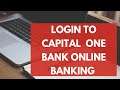 Capital One Bank Online Banking Login | Capital One Online | capitalone.com login