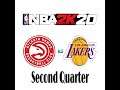 Nba 2k20 Atlanta Hawks Vs Los Angeles Lakers | 2nd Quarter | My Career