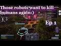 Rise of Humanity lets play Ep 1 - Early Acces gameplay - Turn based RPG - Fight robots and hug bunny