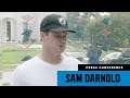 Sam Darnold talks footwork, playbook and training camp start on move in day