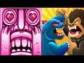 Temple Run 2 Blazing Sands VS Kaiju Run Android iPad iOS Gameplay HD