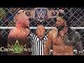 WWE October 16, 2021 - Roman Reigns vs. Brock Lesnar - Hell In a Cell Match - WWE CROWN JEWEL 2021