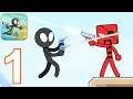 STICKMAN TRIGGER - Walkthrough Gameplay Part 1 - INTRO (iOS Android)