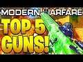 TOP 5 BEST GUNS IN MODERN WARFARE! COD MODERN WARFARE BEST WEAPONS IN COD MW MULTIPLAYER!