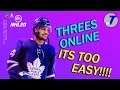 THIS IS TOO EASY!!!! (NHL 20 ONLINE THREES!!)