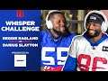 Whisper Challenge with Reggie Ragland & Darius Slayton 🤣 | New York Giants
