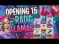 FORTNITE - Opening 15 Rad Llamas! New Mythic, Trap, Boombox Weapons And Rad Heroes