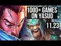YASUO vs TRYNDAMERE (MID) | 2.0M mastery, 1000+ games, 7/1/2 | EUW Diamond | 11.23