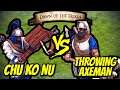 200 Elite Chu Ko Nu vs 175 Elite Throwing Axemen (Total Resources) | AoE II: Definitive Edition