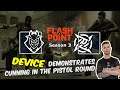 Device демонстрирует хитрость на пистолетном раунде, G2 vs NIP, Flashpoint 3