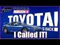 Forza Horizon 4 TOYOTA IS OFFICIALLY BACK!!! YEA BABY WOOT