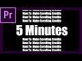 How To Make Scrolling Credits in Adobe Premiere