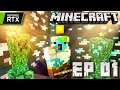 Minecraft RTX Survival EP 01 - Can We Survive One Night In This Beautiful New World?