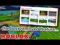 the one removed roblox feature that EVERYONE forgot about...