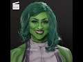 Body painting : Miss Hulk