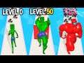 Monster School: Muscle Race 3D Mobile Game Max Level LVL Noob Pro Hacker - Minecraft Animation