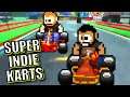 Super Indie Karts - Drunk Split Screen PC Early Access Gameplay - TDB