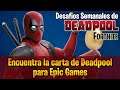 Encuentra la Carta de Deadpool para Epic Games | Desafío