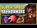 *FASTEST BUILD POSSIBLE* #1 TRYNDAMERE GOES FULL MOVESPEED (ZERO ESCAPE) - League of Legends