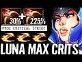 🔥 WTF IMBA Critical Machine Meta - LUNA Daedalus 30% Crit 225% DMG Crazy Comeback Carry Dota 2 Pro