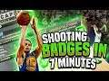 NBA 2K20 HOW TO GET SHOOTING BADGES FAST IN 7 MINUTES!!! BEST SHOOTING BADGE METHOD NBA 2K20